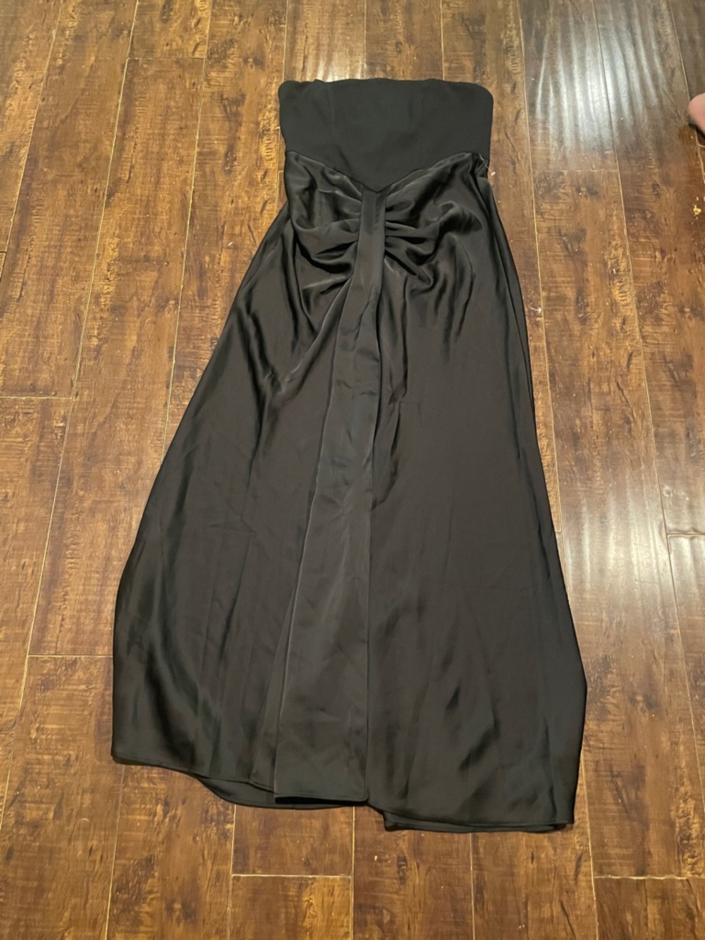 Betsy & Adam Strapless Satin Gown - Picture 5 of 8